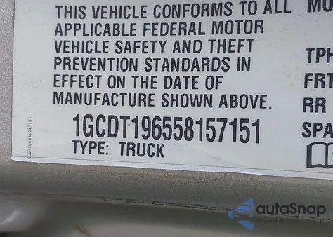 2005 Chevrolet Colorado Ls from USA, damaged, VIN 1GCDT196558157151